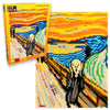 Pix Brix Pixel Art Puzzle Bricks - Pixel Puzzle of The Scream by Edvard Munch, 6,510 Pieces - Patented Colorful Slide + Stack Bu