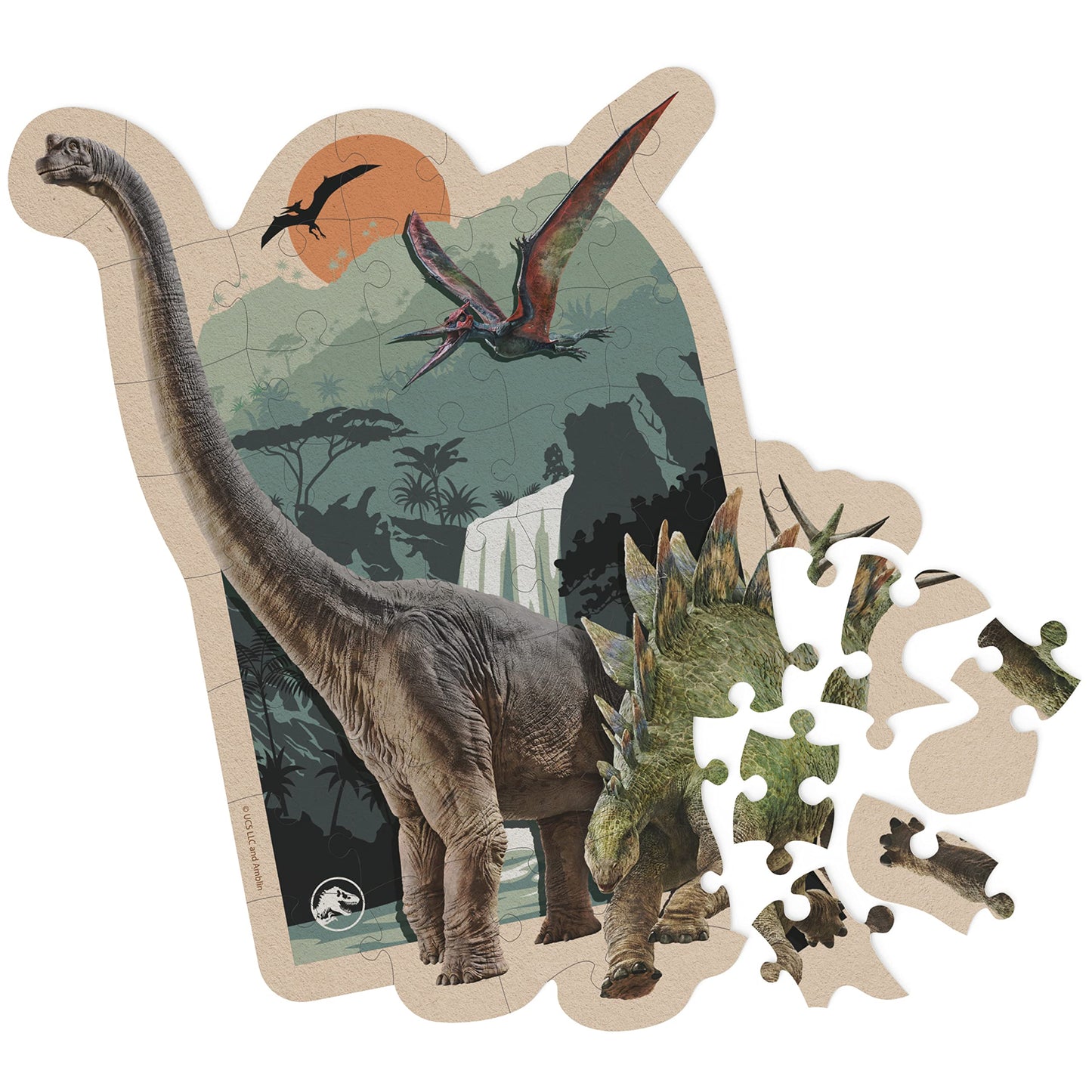 Jurassic World 2 Mystery Puzzle Bundle 46-Piece Jigsaw Activity Dinosaur Park Movie in Egg for mature-themeds & Kids Ages 4 and up