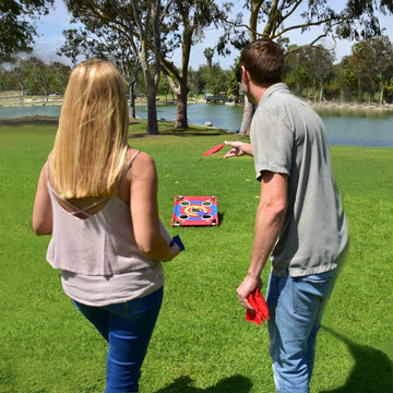 GoSports Bullseye Bounce Cornhole Toss Game - Multicolor, 3ft x 2ft, Fun for All Ages, Includes Game Rules