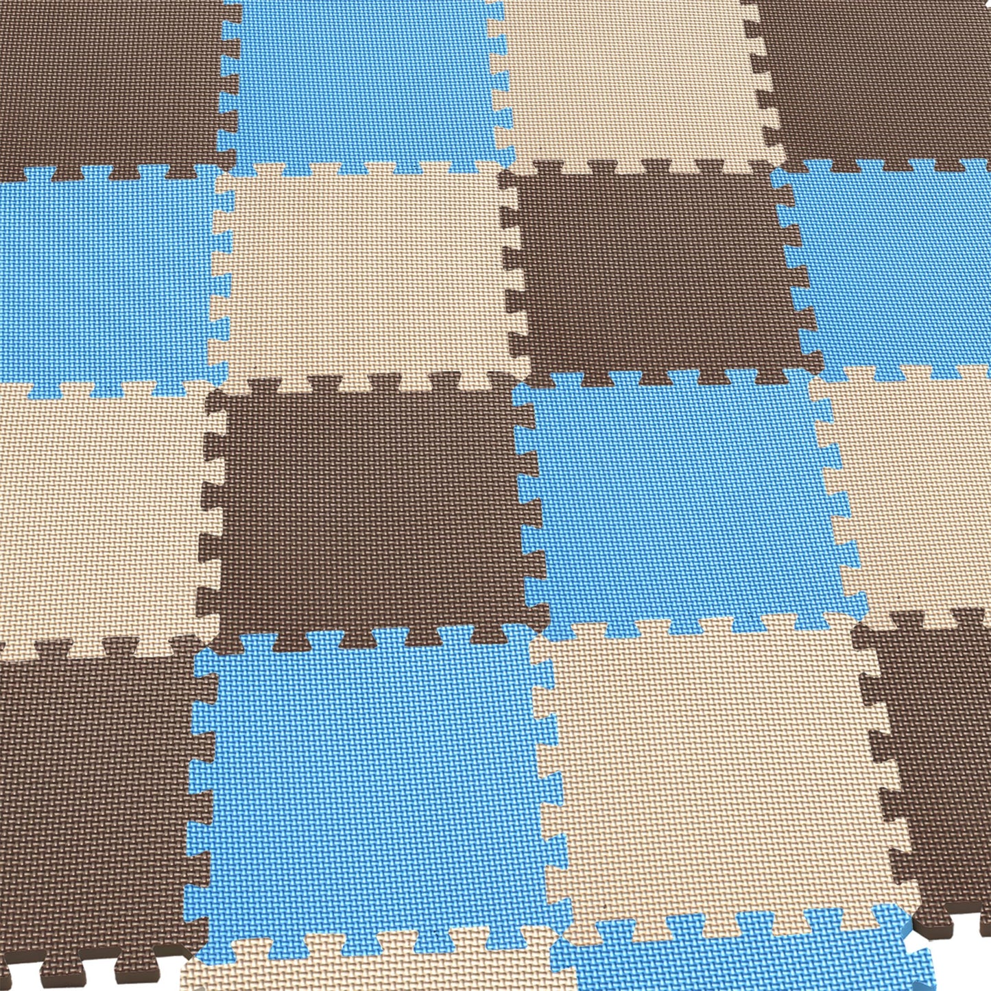 MQIAOHAM 25 Pieces Puzzle Play Mats, Soft Baby Play Mat, Kids Interlocking Foam Floor Tiles, Toddlers Carpet Playmats G301025-10