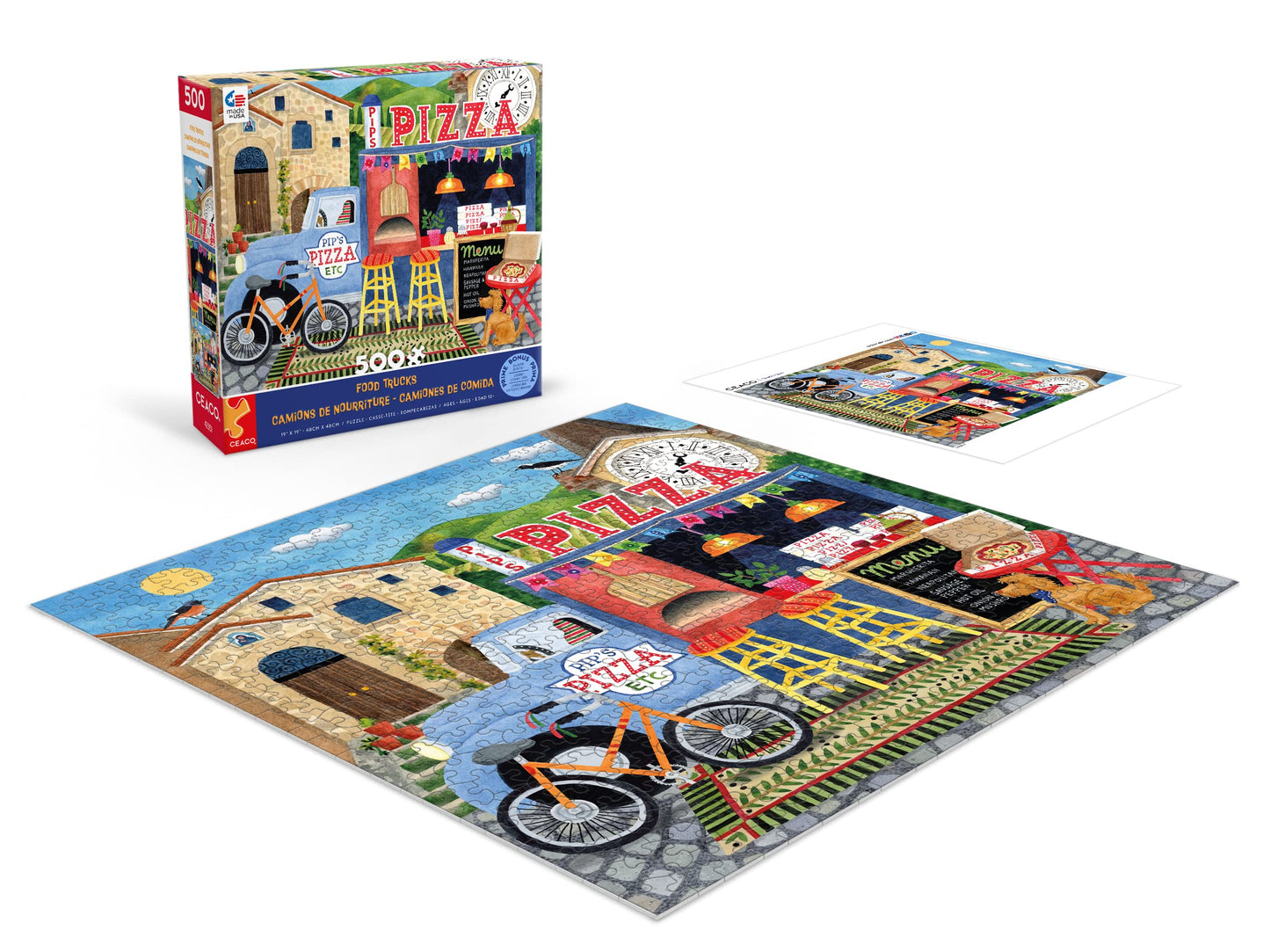 Ceaco - Food Trucks - Pip'S Pizza Truck - 500 Piece Jigsaw Puzzle