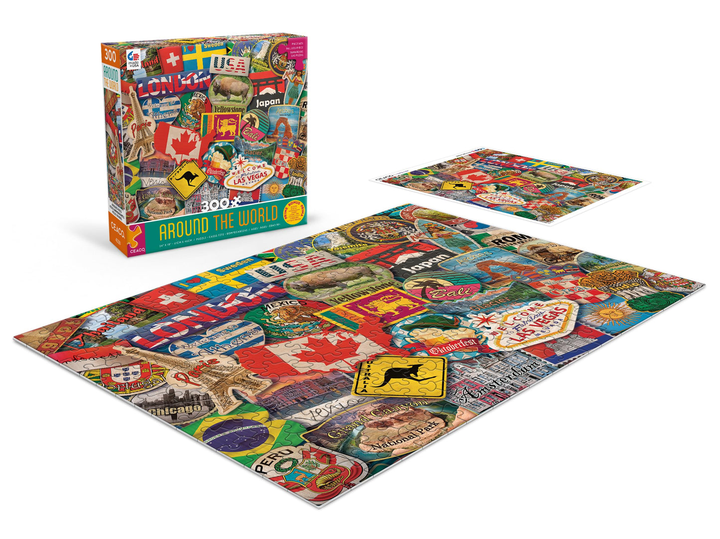 Ceaco - Around The World - 300 Oversized Piece Jigsaw Puzzle