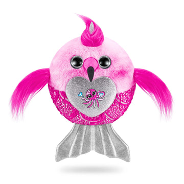 Rainbocorns Mermaidcorn Plush - Flamingo, Series 1, Cotton Stuffed Animal with Surprises, Stickers & Magic Sands for Girls 3+