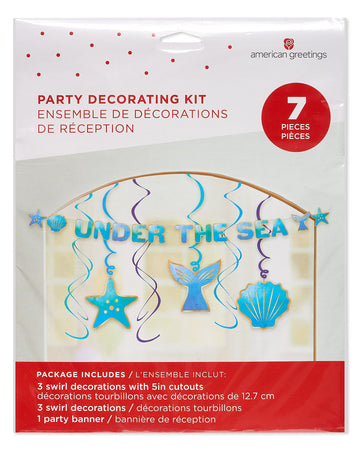 American Greetings Mermaid Party Supplies, Banner Decoration Kit (7-Count)