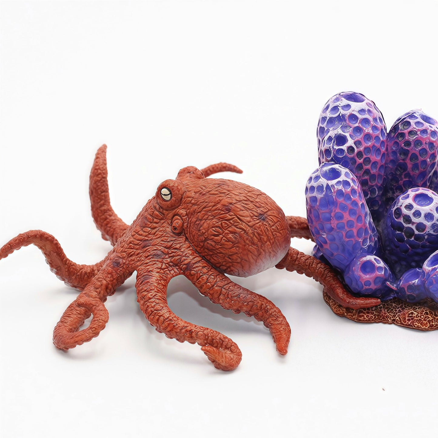 Gemini&Genius Octopus Toys for Kids, Realistic Octopus Action Figure, Marine Animal Figurine Toy, Under The Sea Life Figure Educ