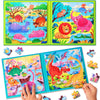 Magnetic Puzzles For Kids Ages 3-5, Two-Book Set, Dinosaur Animal Jigsaw Puzzle Magnet Books Travel Games Montessori Preschool Learning Activities Toddler Toys For 3 4 5 6 Year Old Boys Girls