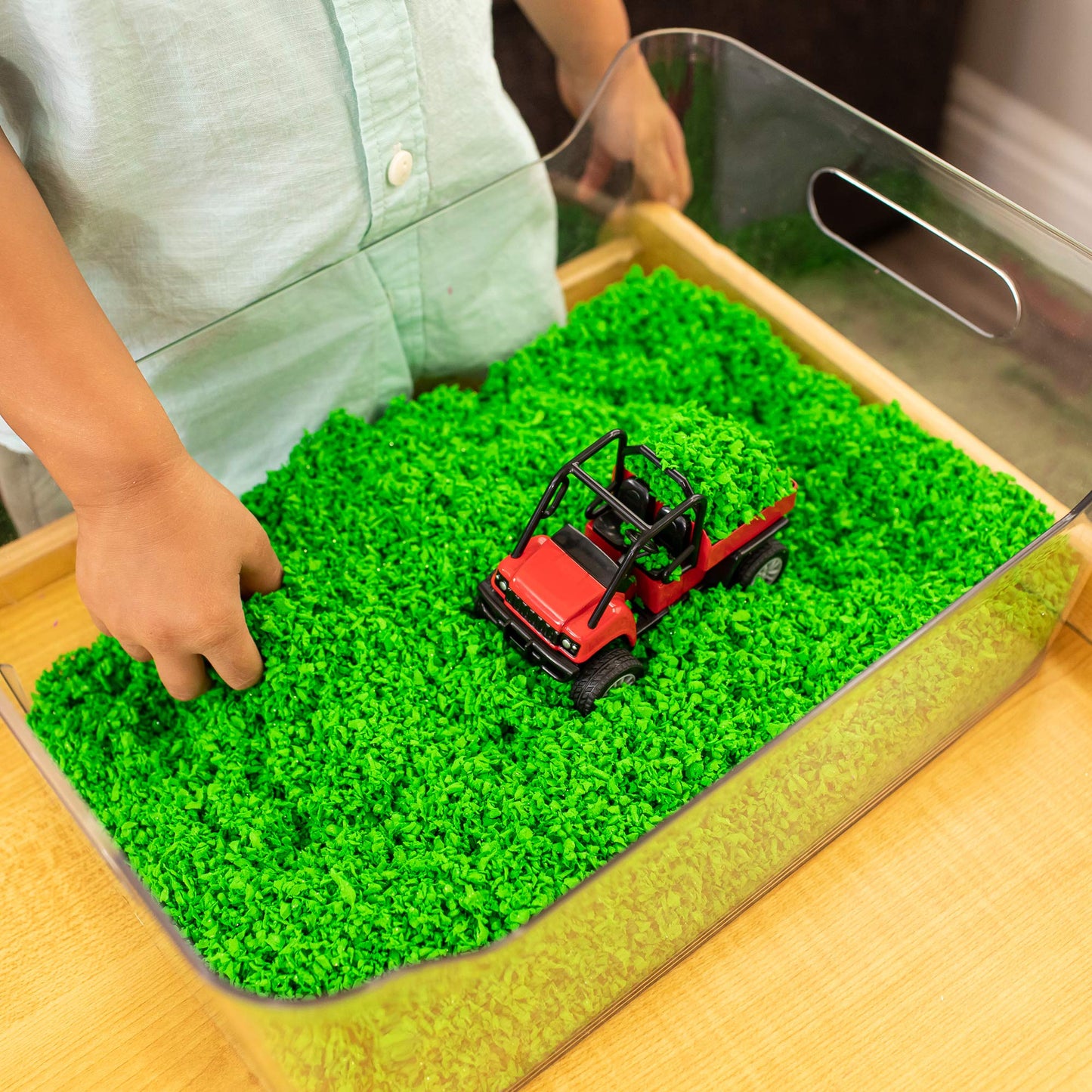 Educational Insights Playfoam Pluffle For Sensory Bins 4-Pack - Green, Pink, Yellow & Purple Sensory Bin Filler For Sensory Table, Great For Sensory Play