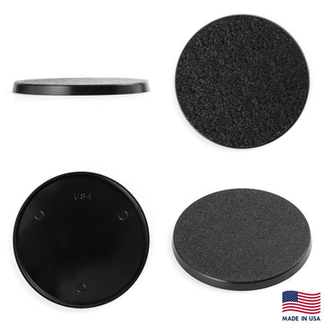 Easypegs 60Mm Textured Plastic Round Bases Wargames Table Top Games 25 Count
