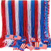 100Pcs 4Th Of July Accessories Necklaces: Blue White And Red Beads Bulk, Patriotic Party Independence Memorial Day Favors Toys D