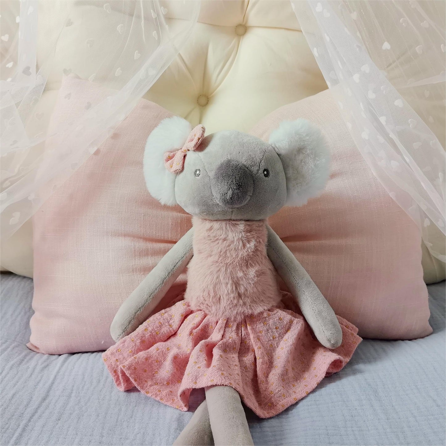 Mikee Fluffie Koala Stuffed Animals For Girls,15.7'' Girl Koala Plushies With Skirt,Cute Stuffed Animal For Girls As