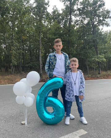 6 Balloon, Blue Number Balloons 40 Inch, 6Th Balloons For Birthday Decorations, Blue Party Supplies 6 Birthday Balloon, Number 6