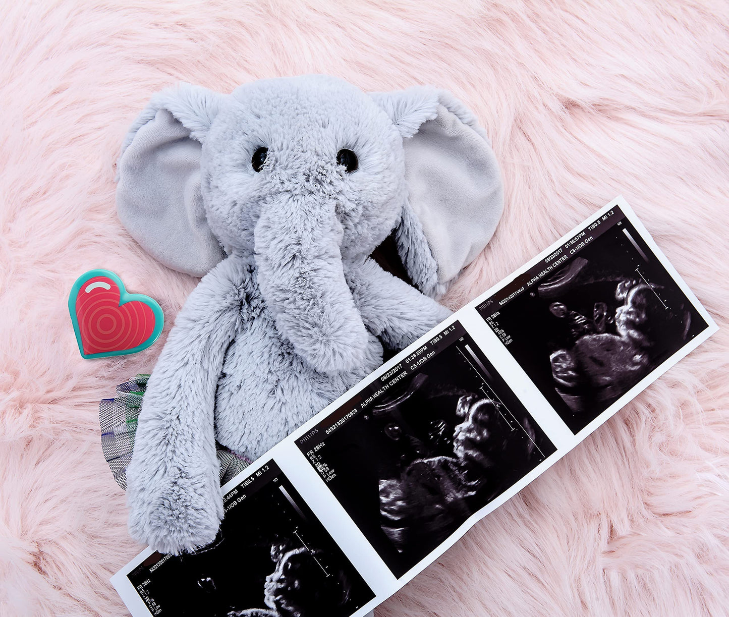 My Baby'S Heartbeat Bear Recordable Stuffed Animals 20 Sec Heart Voice Recorder For Ultrasounds And Sweet Messages Playback, Per