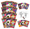 Tiny Mills Day of the Day Coloring Books for Kids with 12 Coloring Books and 48 Crayons, Halloween Party Favors, Dia de Los Muer