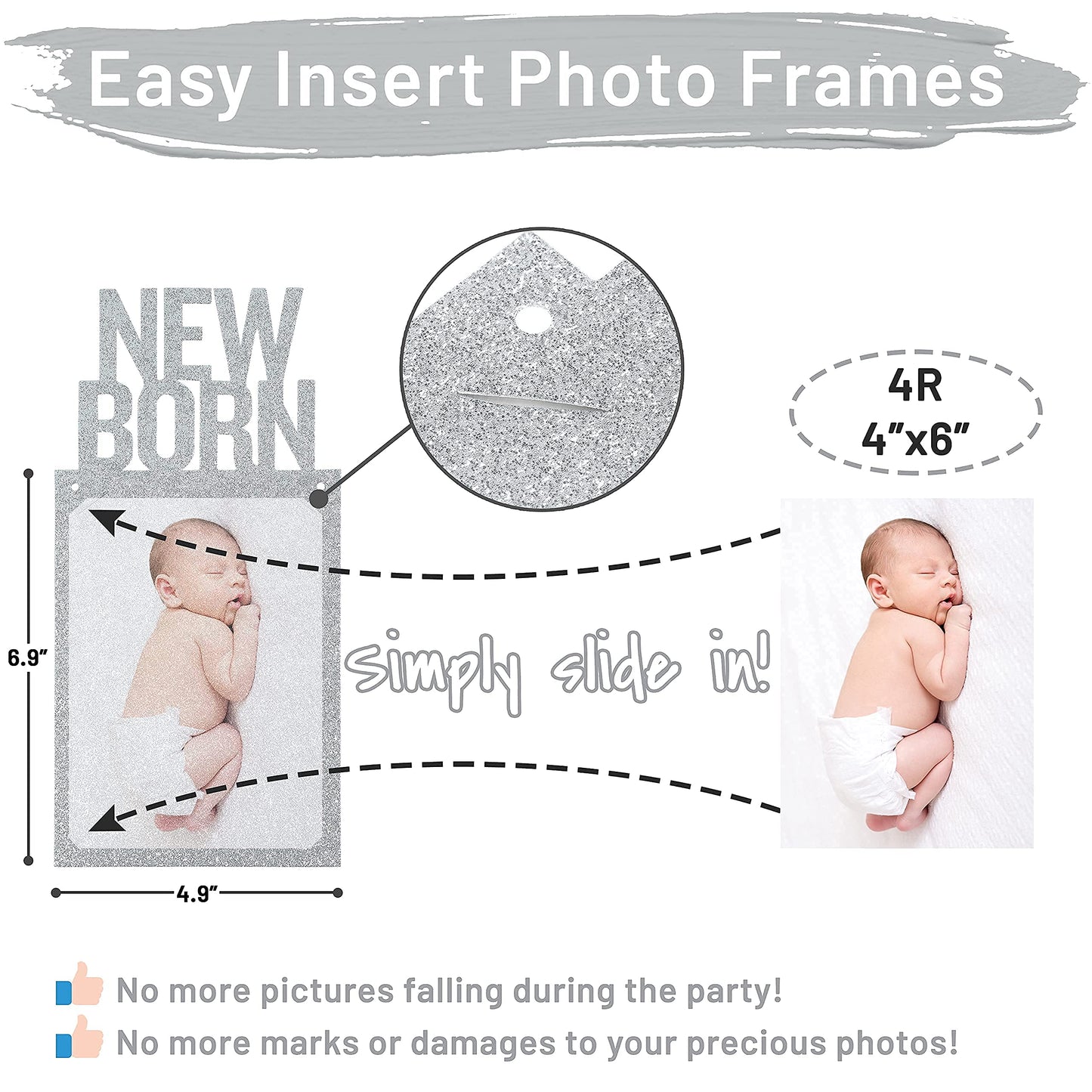 Partyhooman 1St Birthday Photo Banner For Baby From Newborn To 12 Months, First Birthday Decorations Girl Monthly Milestones Gar