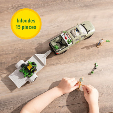 John Deere Lawn Care Toy Playset - 1:32 Scale - Garden Toys Includes Pick Up Truck Toy 6 Gardening Tools Lawn Mowers and 3 Action Figures - John Deere Toys - 15 Piece - Ages 3 Years and Up