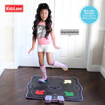 Kidzlane Electronic Dance Mat For Kids 8-12, Wireless Kids' Dance Mat With Bluetooth/Aux, Built-In Music, 5 Challenge Levels, 4 Modes, Interactive Toys For Kids Ages 6 And Up