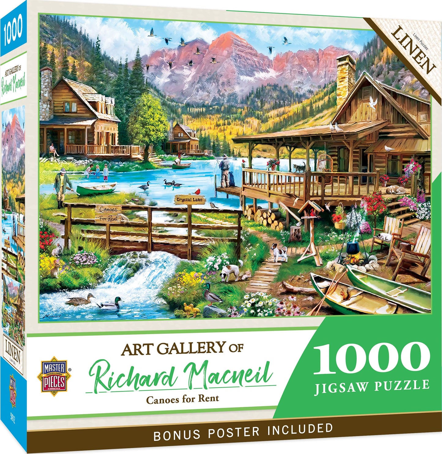 Masterpieces 1000 Piece Jigsaw Puzzle For Adults, Family, Or Youth - Canoes For Rent - 19.25''X26.75''