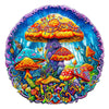 Jigfoxy Wooden Puzzles for mature-themeds Magical Mushrooms Wood Puzzles mature-themed Unique Animal Shape Wooden Jigsaw Puzzles Birthday Gifts for Puzzles Lovers Family Friend (L-13.3 * 13.3in-290pcs)
