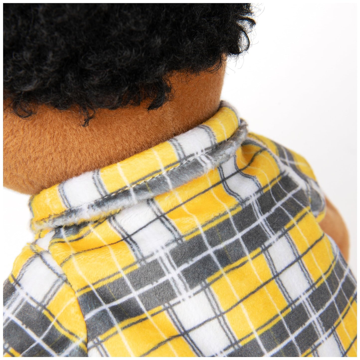 GUND Tamir Plush Doll - Premium 13” Toy for Ages 1+, Yellow/Grey Plaid, Model 6067317, High Quality Materials