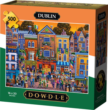 D·O·W·D·L·E Dublin Jigsaw Puzzle - 500 Piece, Fun and Engaging Puzzle for Adults and Kids, Perfect Gift for Puzzle Lovers
