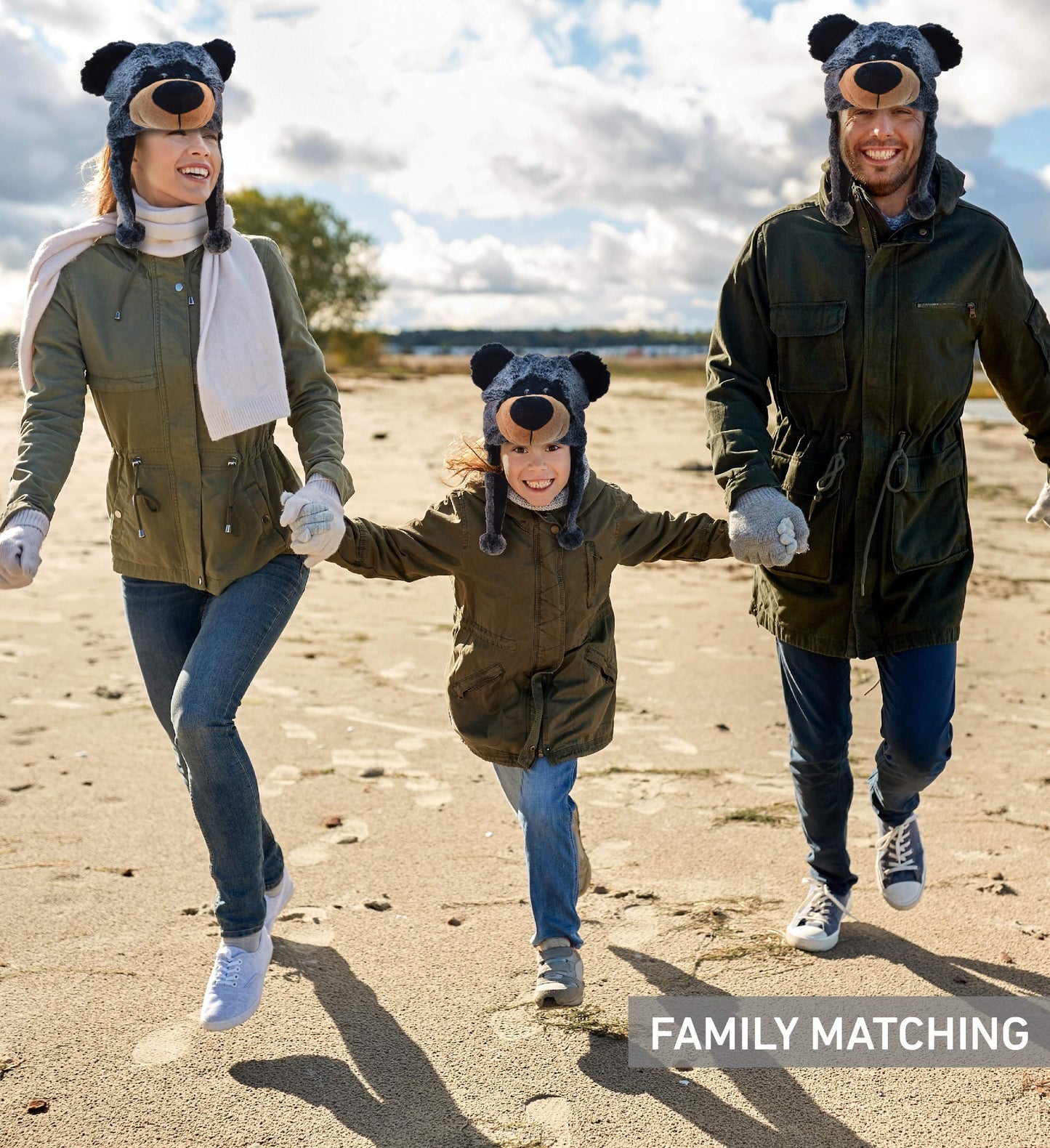 Puzzled Black Bear Plush Hat - One Size Costume Headwear With Ear Flaps, Funny Plush Party Crazy Hat, Stuffed Animal Hat, Cozy F