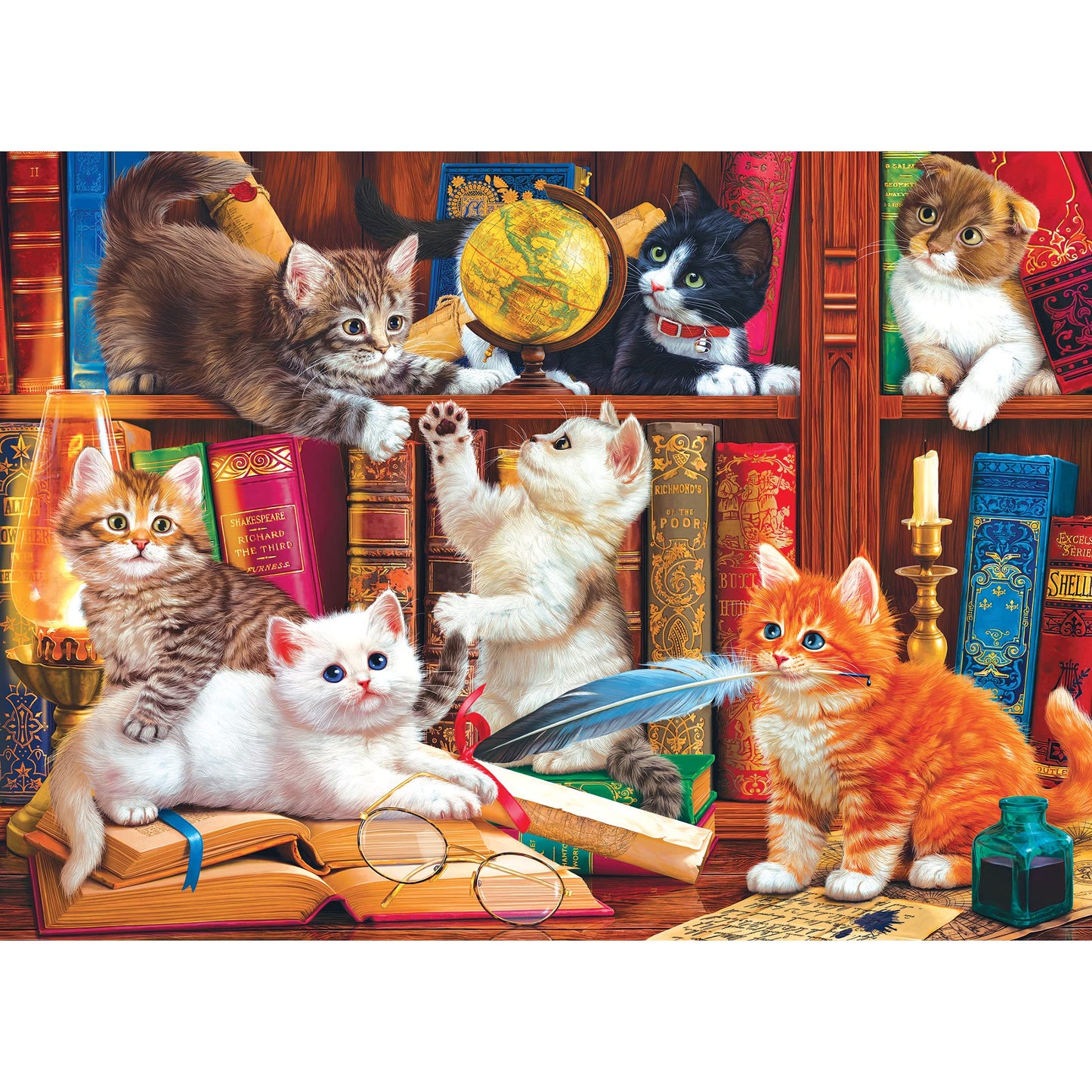 Cra-Z-Art - Roseart - Kodak Premium - Library Mischief - 1000 Piece Jigsaw Puzzle