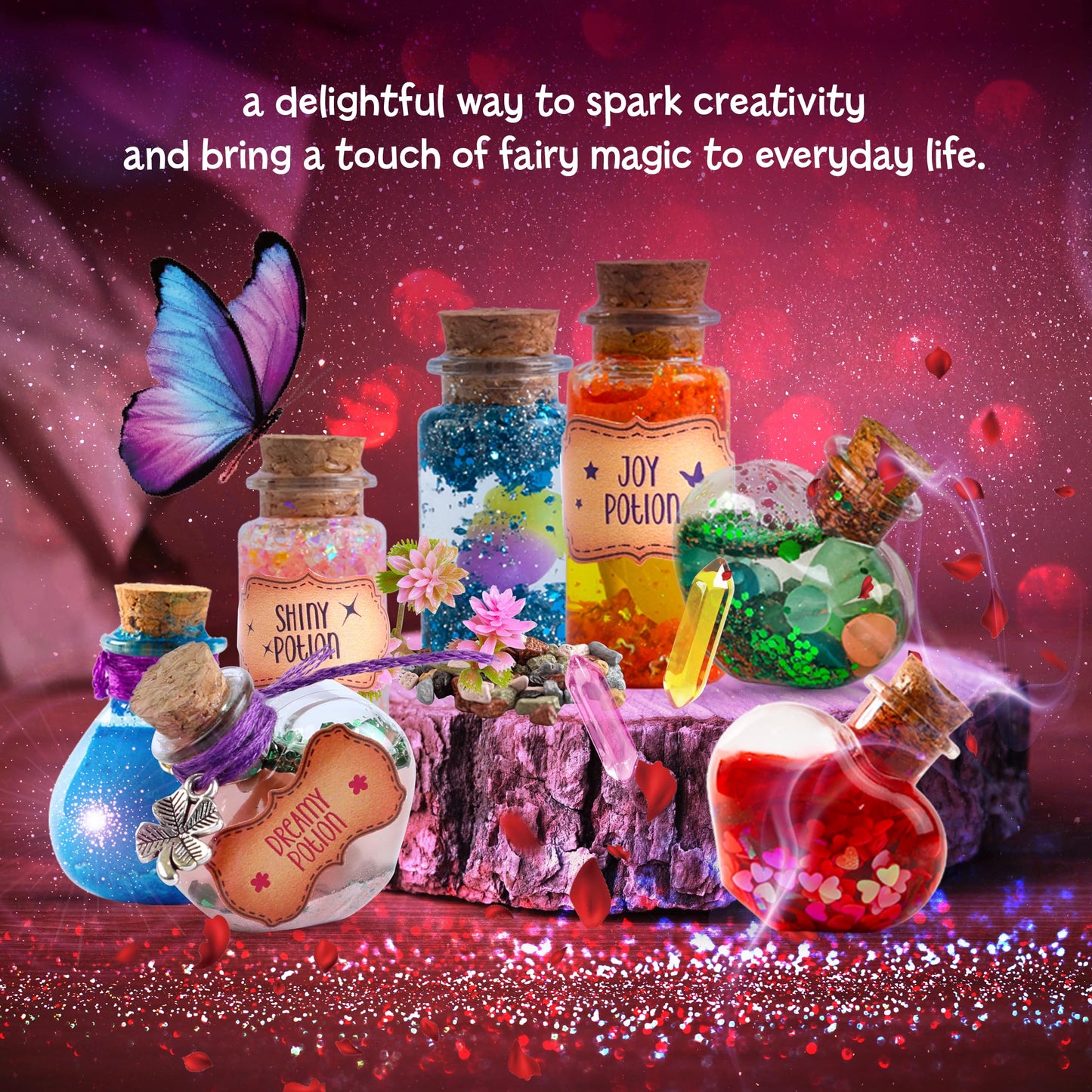 Dan&Darci Fairy Magic Potion Kit For Kids - Gifts For Girls - 6 7 8 9 10 Year Old Girl Gift - Christmas Ideas - Toys 8-10 7-8 - Arts And Crafts For Kid Ages 6-8 Years - Magical Workshop Craft Kits
