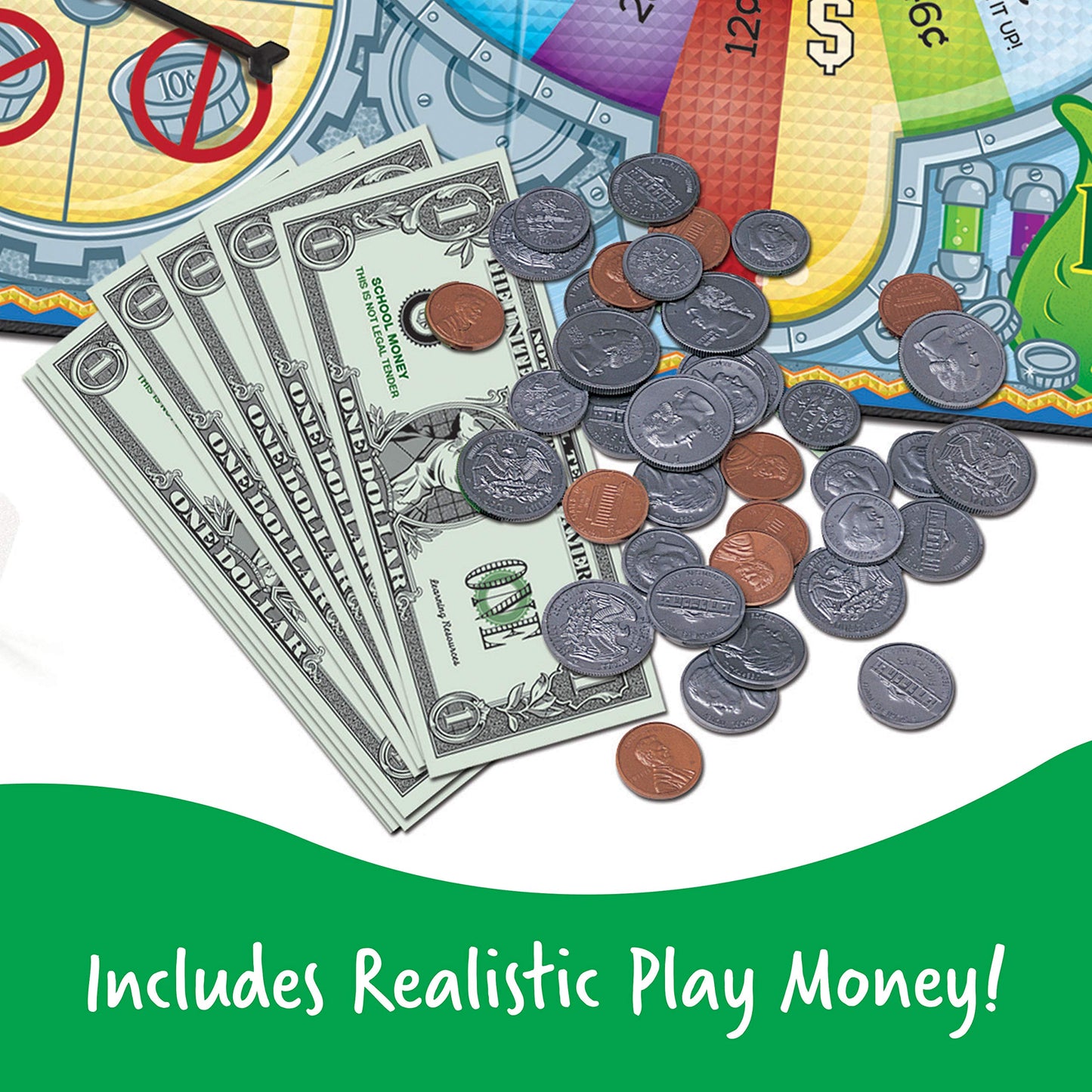 Learning Resources Money Bags Coin Value Game - Ages 7+ Fun Games for Kids Develops Math Skills and Recognition Educational Play Kids For 2 to 4 Players
