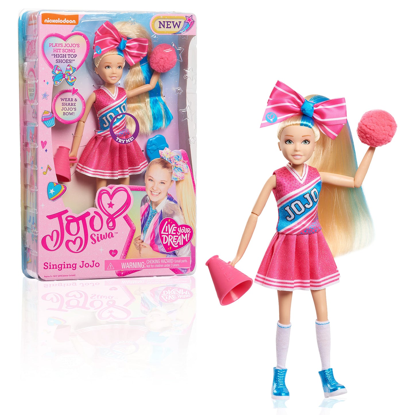 Jojo Siwa 10 Inch Singing Doll, Sings High Top Shoes, Pink Cheerleading Outfit And Accessories, Kids Toys For Ages 6Up By Just Play