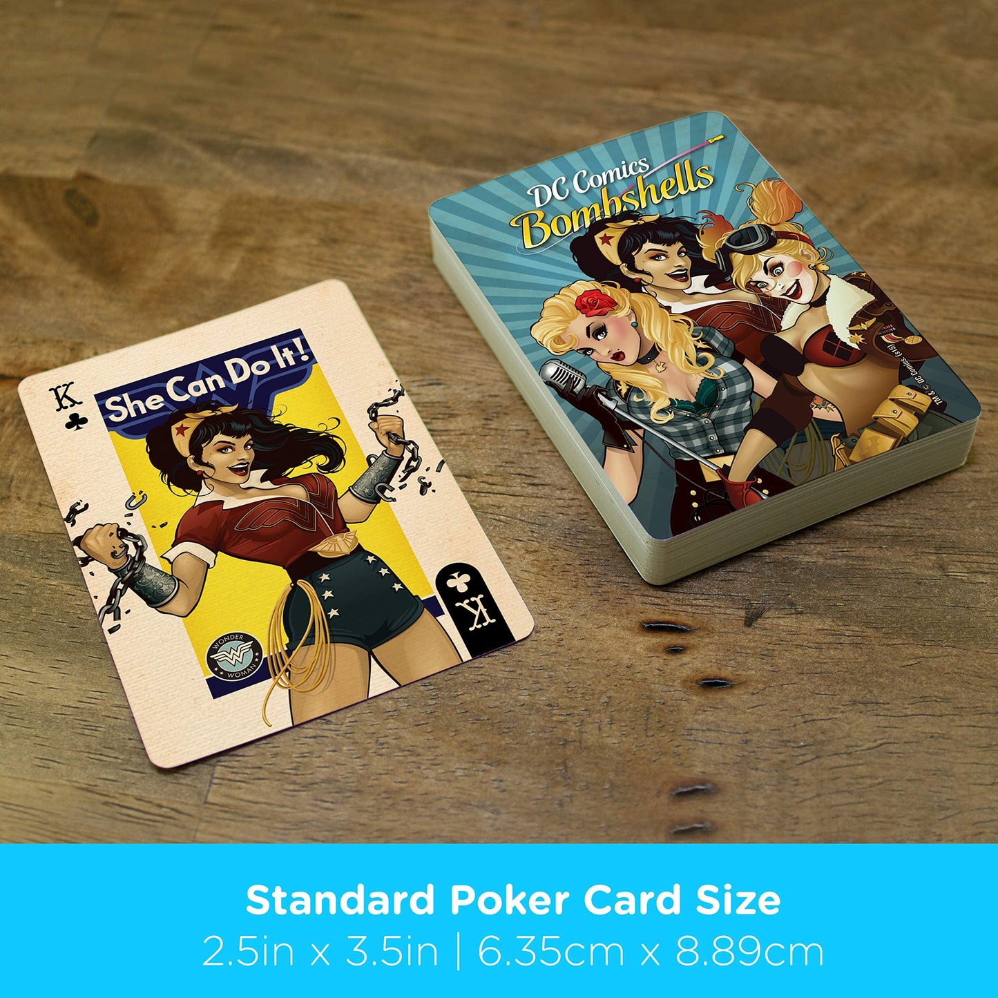 Aquarius Dc Comics Bombshells Playing Cards - Bombshells Themed Deck Of Cards For Your Favorite Card Games - Officially Licensed Dc Comics Merchandise & Collectibles