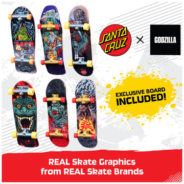 Tech Deck, Godzilla Sk8Shop Fingerboard Bonus Pack, Collectible And Customizable Mini Skateboards, Kids Toys For Ages 6 And Up
