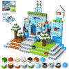 150PCS Magnetic Blocks-Magnetic Building Blocks Magnet Toys Set Stacking Snow Mountain World with Magnet Construction Toys STEM Sensory Gift for Kids Toddlers Boys & Girls Birthday Gifts Ages 3+
