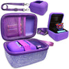 Jchpine Hard Carrying Case And Silicone Cover For Bitzee Interactive Toy Digital Pet Case, Accessories Case For Bitzee Virtual Electronic Pets (Purple)