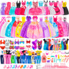 110 Pcs Doll Clothes And Accessories - Doll Dress Up Toys For Girls With Wedding Dresses, Casual Dresses, Casual Jumpsuit, Swims