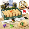 Uregoio 24 Dinosaur Eggs Dig Kit Toys For Kids, Dinosaur Eggs Excavation Kit With Magnifier & Newspaper, Science Stem Christmas