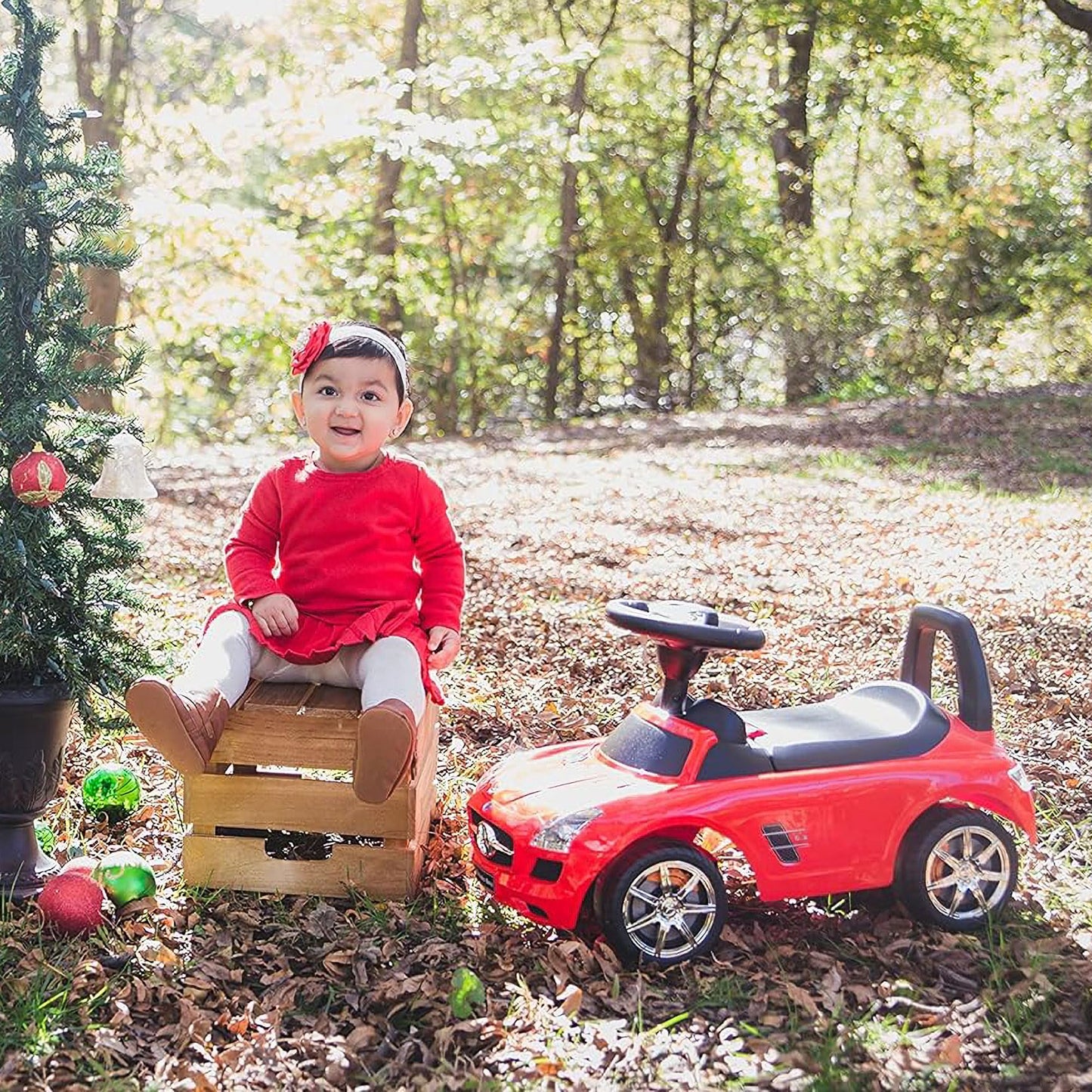Best Ride On Cars Mercedes Benz Push Car, Red