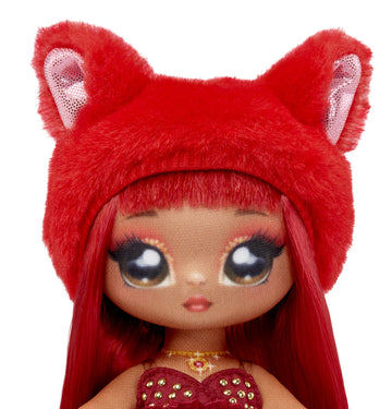Na! Na! Na! Surprise Sweetest Gems Ruby Frost 7.5 Fashion Doll, Garnet Birthstone-Inspired, Red Hair, Taffeta Dress, Poseable Toy for Ages