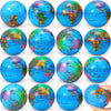 Vinsot 60 Pack Globe Squeeze Balls Bulk 2.5 Inch Mini Globe Stress Balls Earth Bouncy World Earth Relief Stress Toys For Finger Exercise School Classroom Office Party Favors