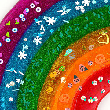 Okaybee 6 Pack Glitter Crunchy Slime Kit, Rainbow Slime For Kids, Christmas Stocking Stuffers, Slime Party Favors Sensory Toys,