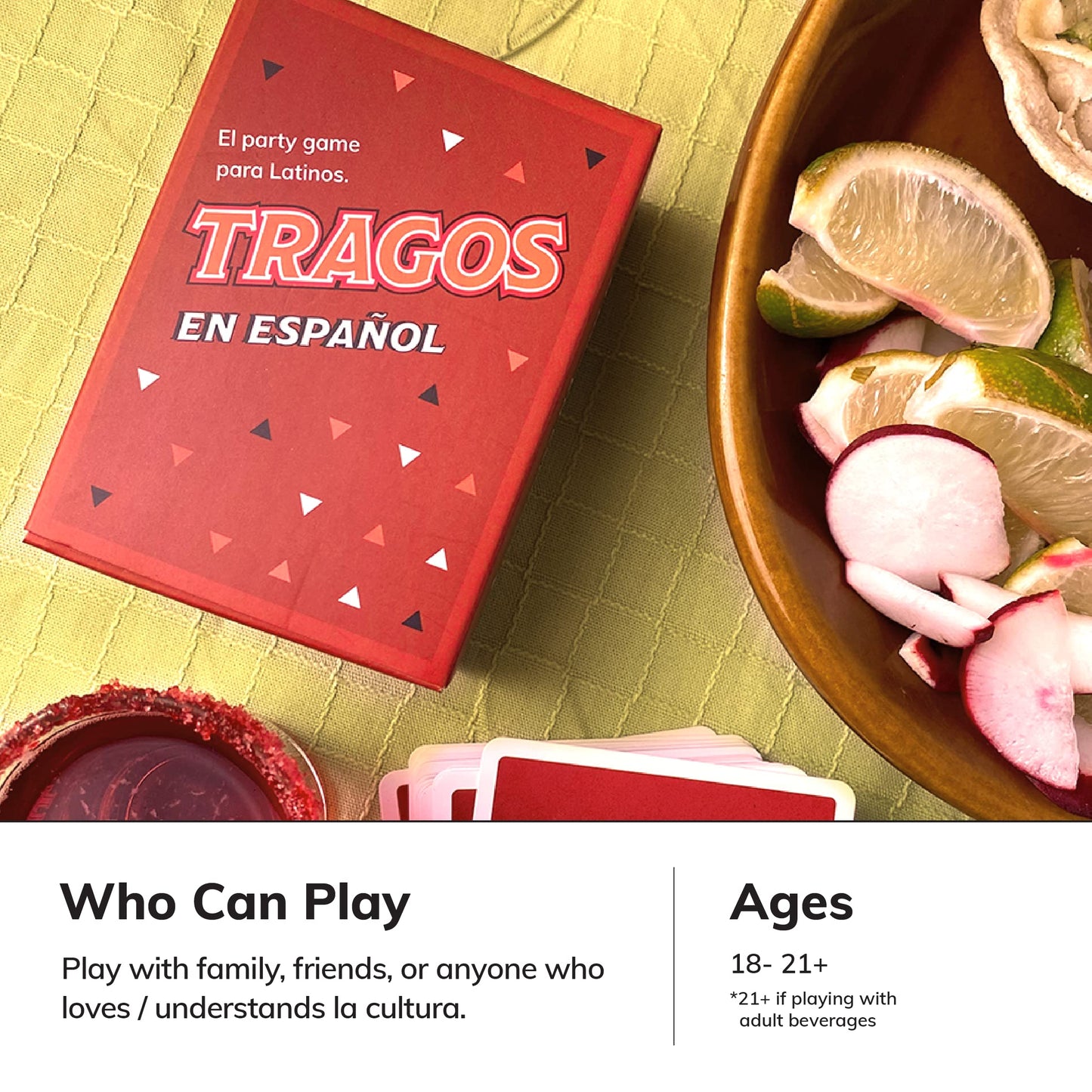 Tragos Original Spanish Card Game - Hilarious Cultural Fun for Adults - Multicolor - Model BSTR7015 - Cardstock