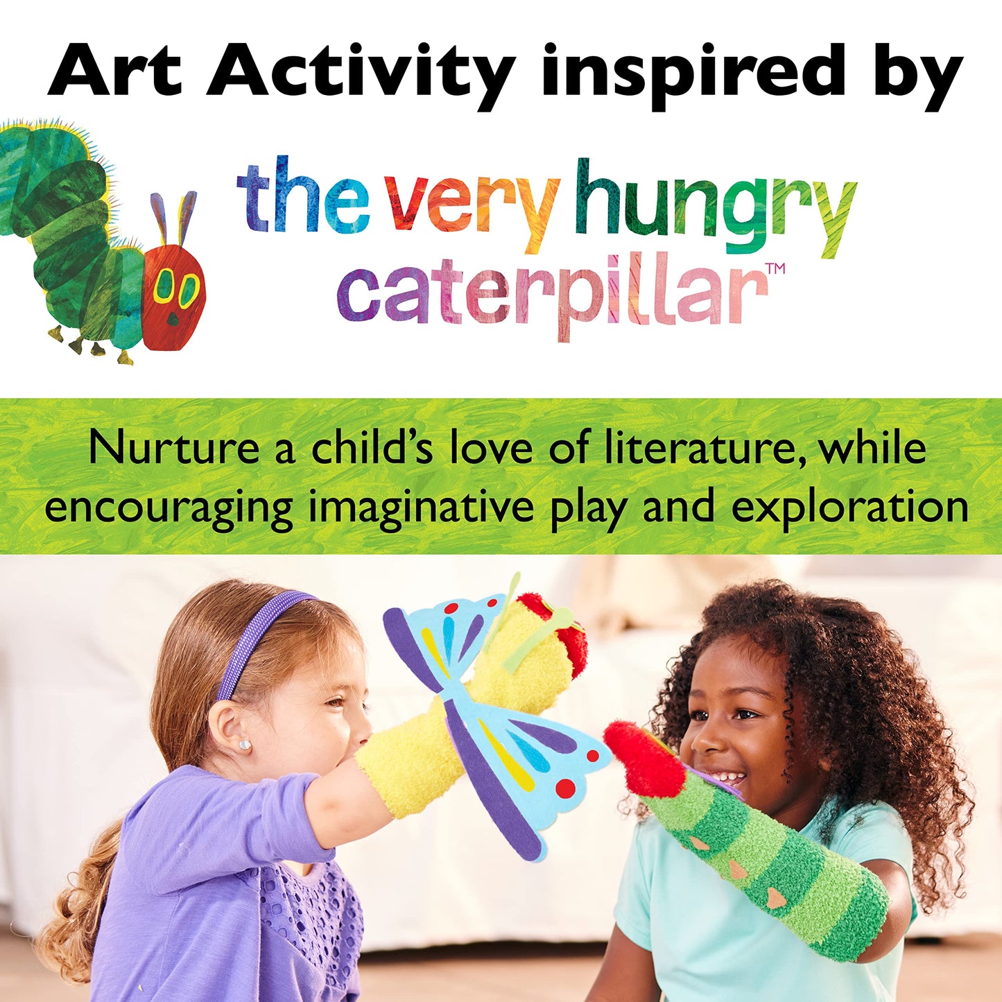 Creativity For Kids The Very Hungry Caterpillar Story Puppets: Sock Puppet Kit For Toddlers From The World Of Eric Carle, Crafts For Kids Ages 3-5+
