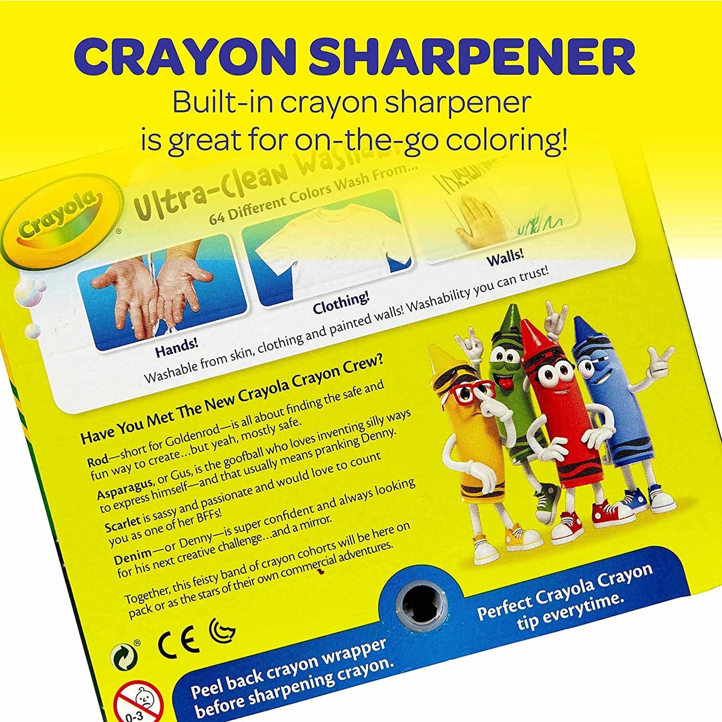 Crayola Washable Crayons 64ct - Ultra-Clean Wax Crayon Set for Kids, Bulk 2 Boxes, Ideal for Coloring Books and Gifts