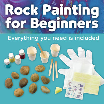 Creativity For Kids Hide And Seek Paint Pour Rock Painting Art Kit - Arts And Craft Activities For Kids, Assorted Color, 1 Count (Pack Of 1)