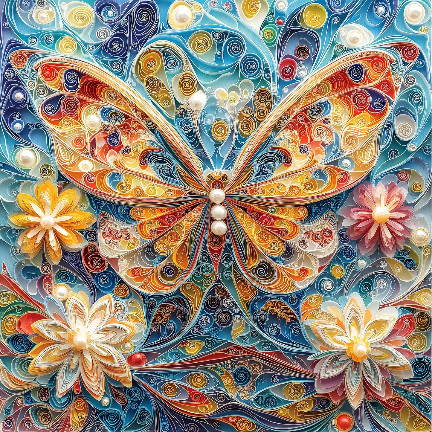 Miniwan 500 Piece Puzzle Butterfly & Flower Jigsaw Puzzle - Challenging Art Paper Craft, Colorful Animal Plant Design For Adults