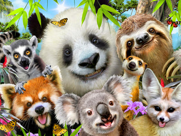 Ceaco - Selfies - Panda & Friends Selfies - 500 Piece Jigsaw Puzzle
