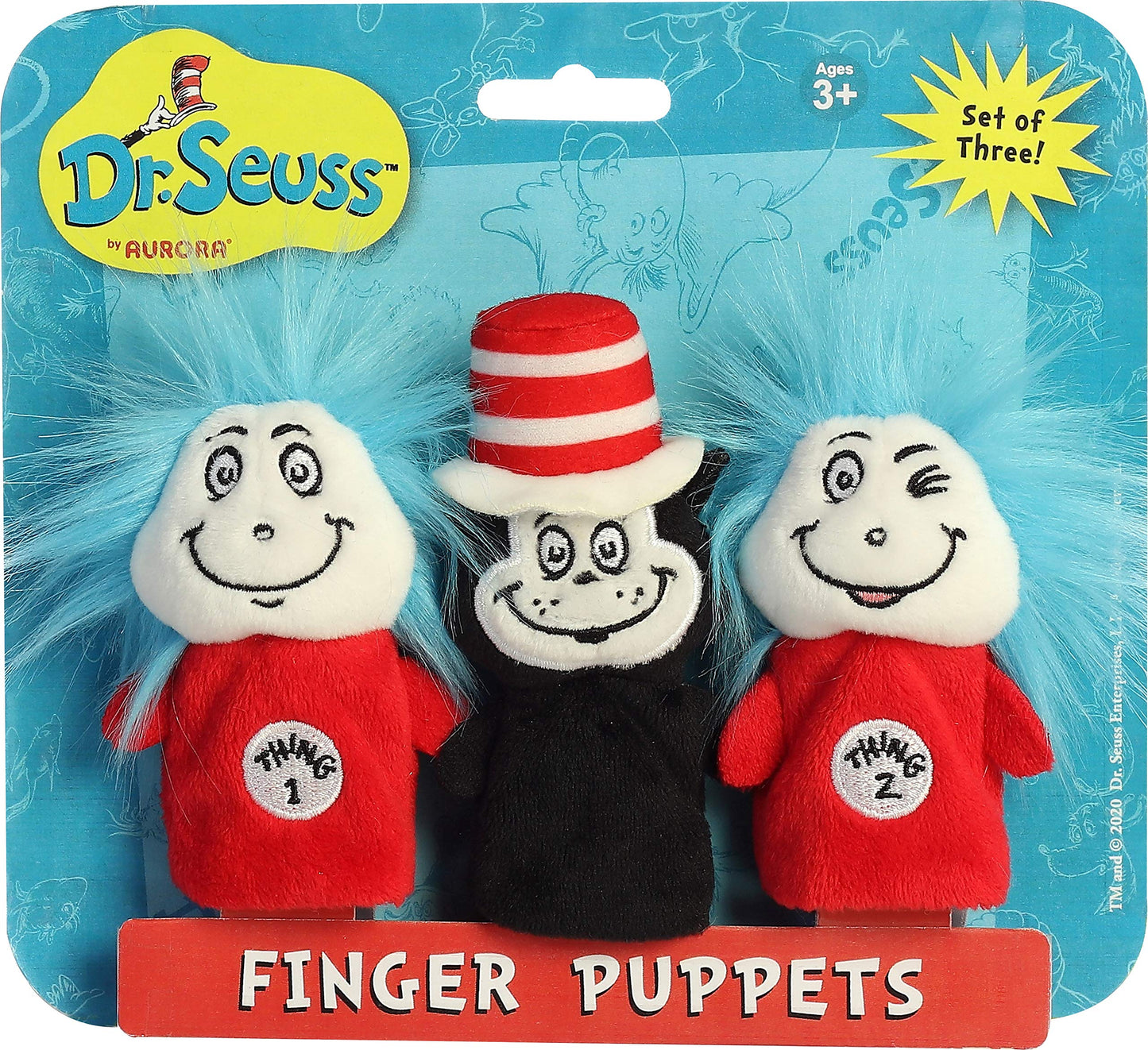 Aurora - Dr. Seuss - 3' Dr. Seuss Finger Puppet Set