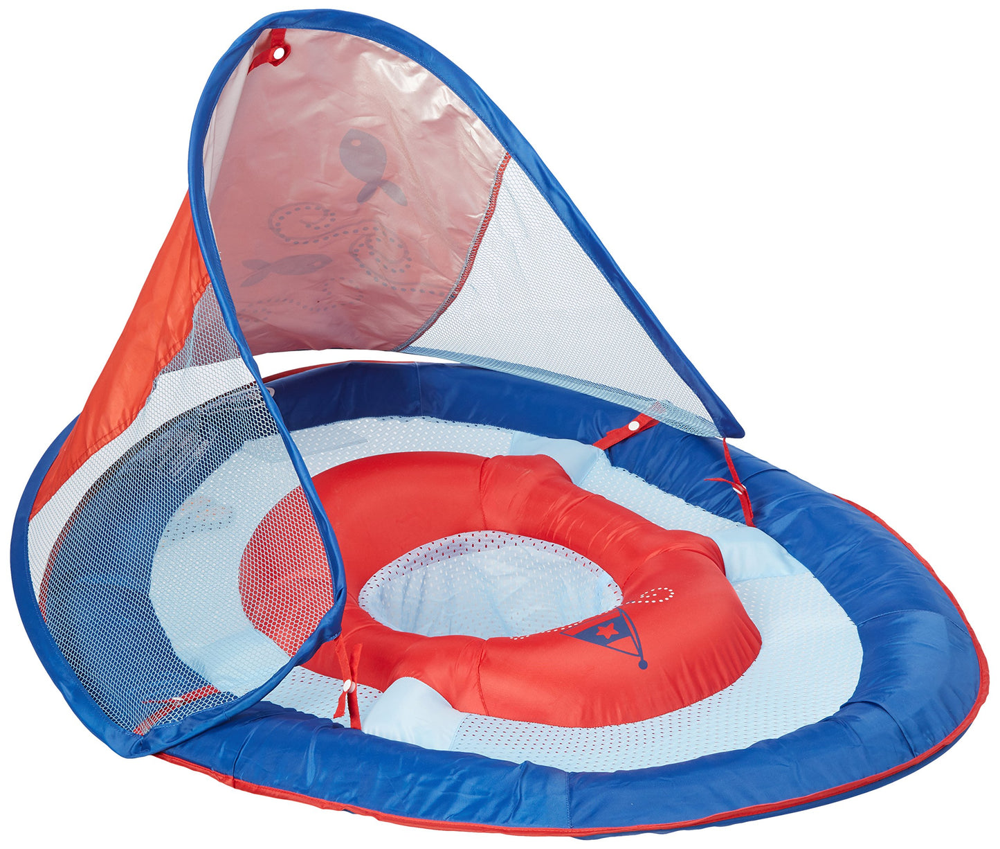 SwimWays Baby Spring Float Canopy Boat for 9-24 Months - Green, Fabric, Model ZW-246, Youth One Size