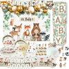 Heeton Woodland Baby Shower Party Supplies Decorations Boxes Fox Balloon Oh Baby Welcome Baby Banner Creatures Fawn Animal Friends Garland Backdrop Cake Cupcake Topper For Girl Boy Gender Reveal