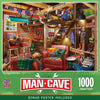 Man Cave - Fish Hunt & Hibernate 1000pc Puzzle - Jigsaw Puzzle with Vibrant Artwork and Durable Pieces - Fun Family Activity Brain Challenge and Educational Entertainment for Kids Teens and mature-themed