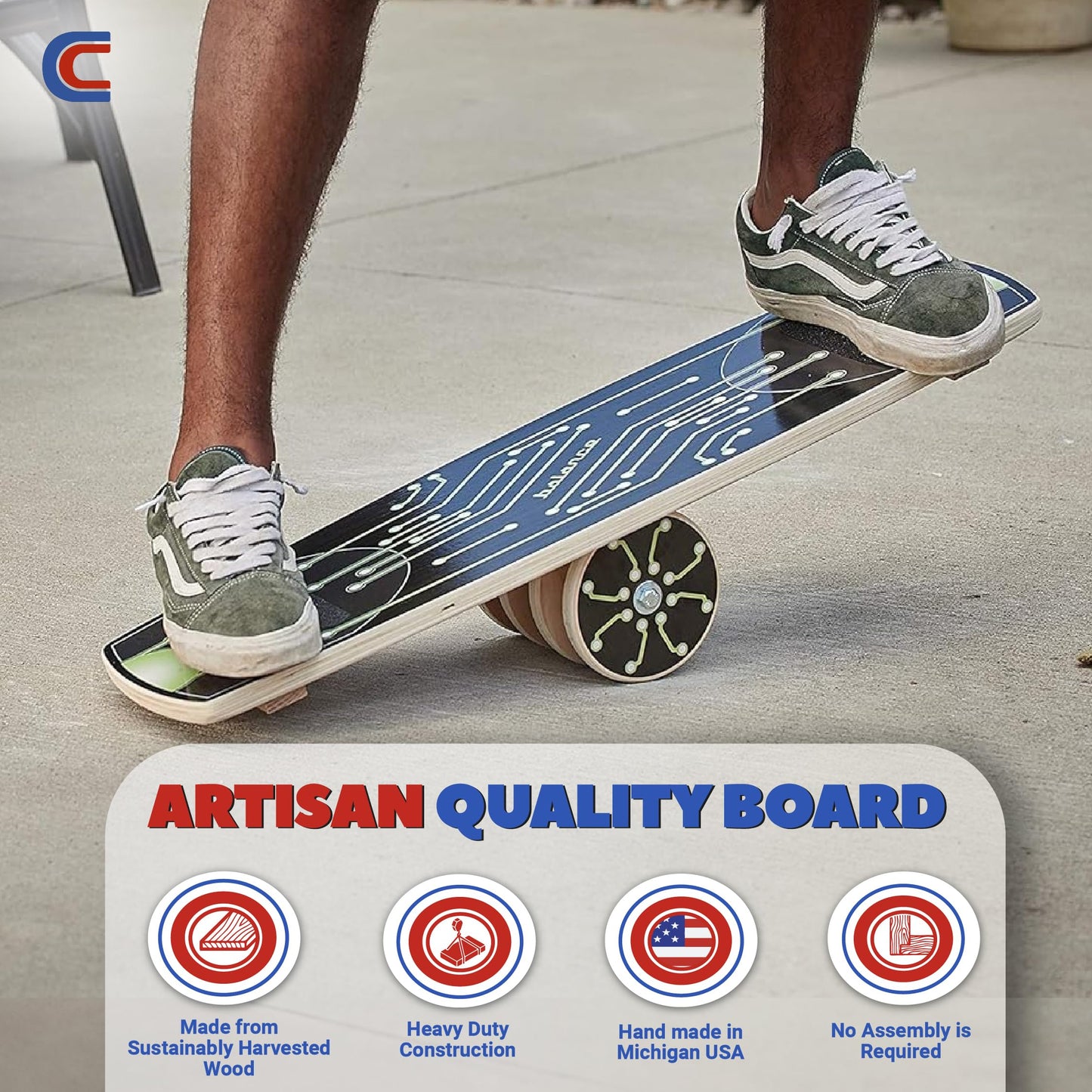 Carrom 510.61 Balance Board, Blue